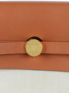 Hermes Ecru/ Beige/ Fauve Herbag Messenger 39 Bag U Stamp