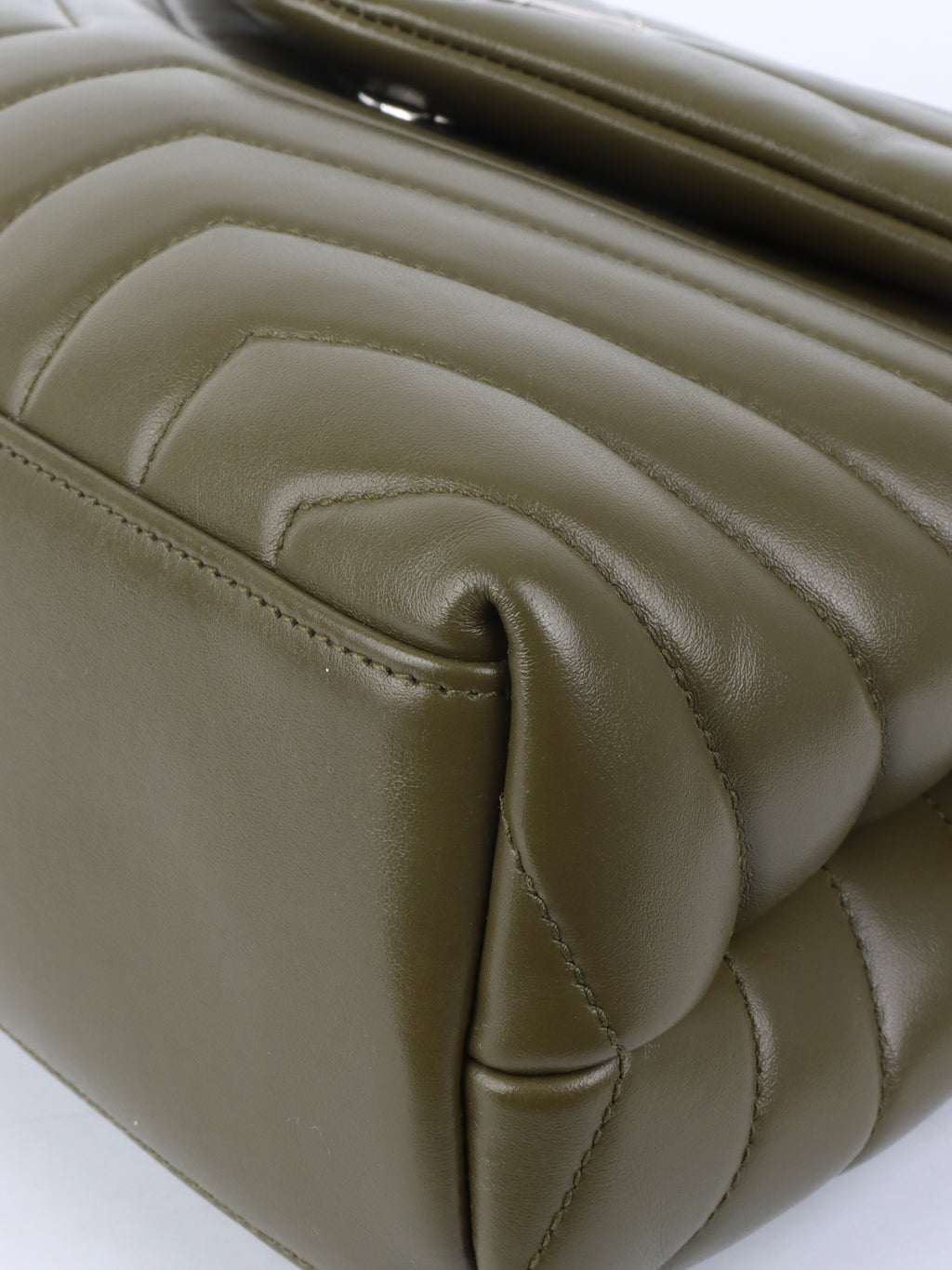 Saint Laurent Khaki Medium Loulou Bag.