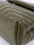 Saint Laurent Khaki Medium Loulou Bag.