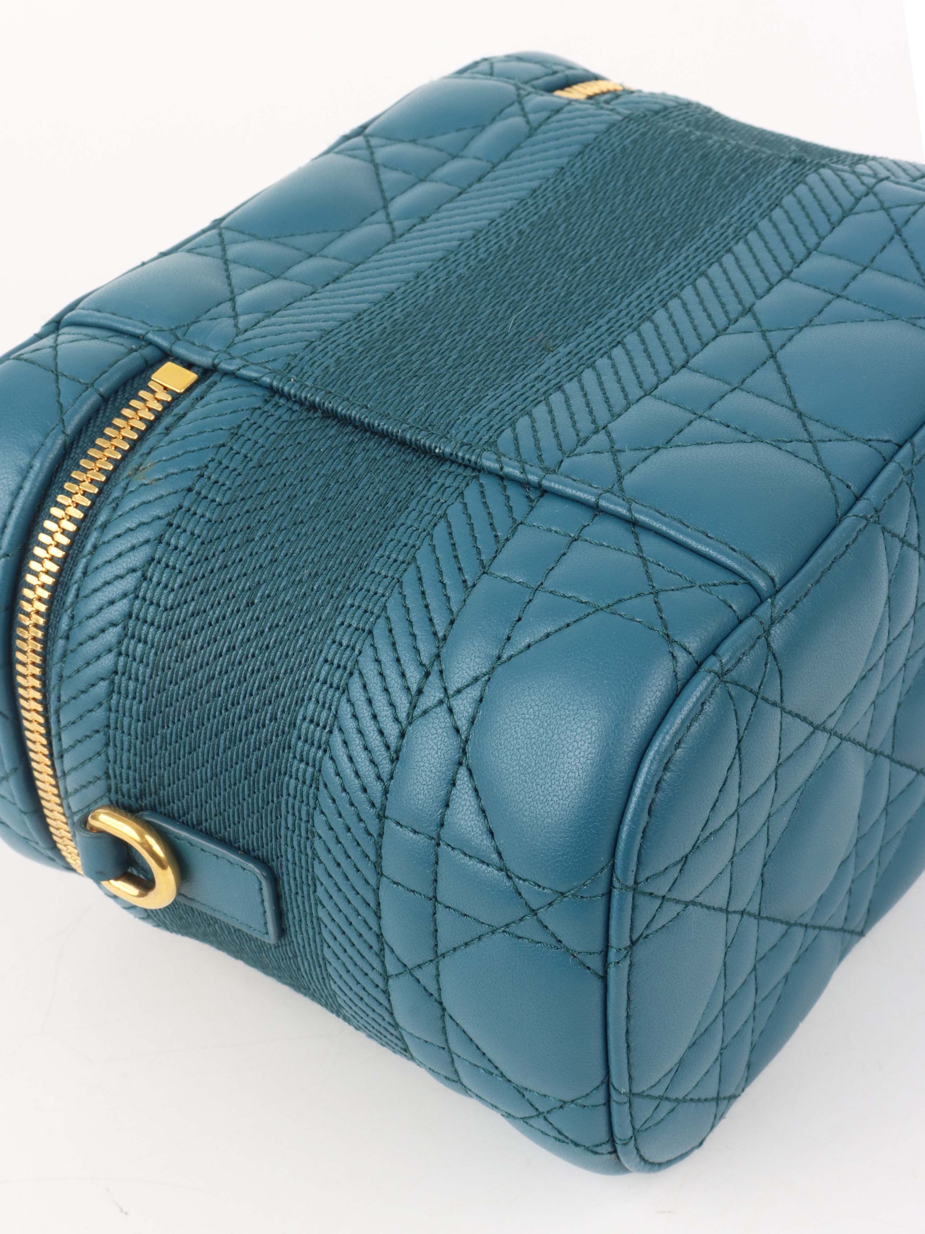 Dior Deep Blue Travel Vanity Case with Shoulder Strap.