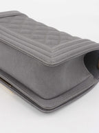 Chanel Small Caviar Grey Boy Bag LGHW
