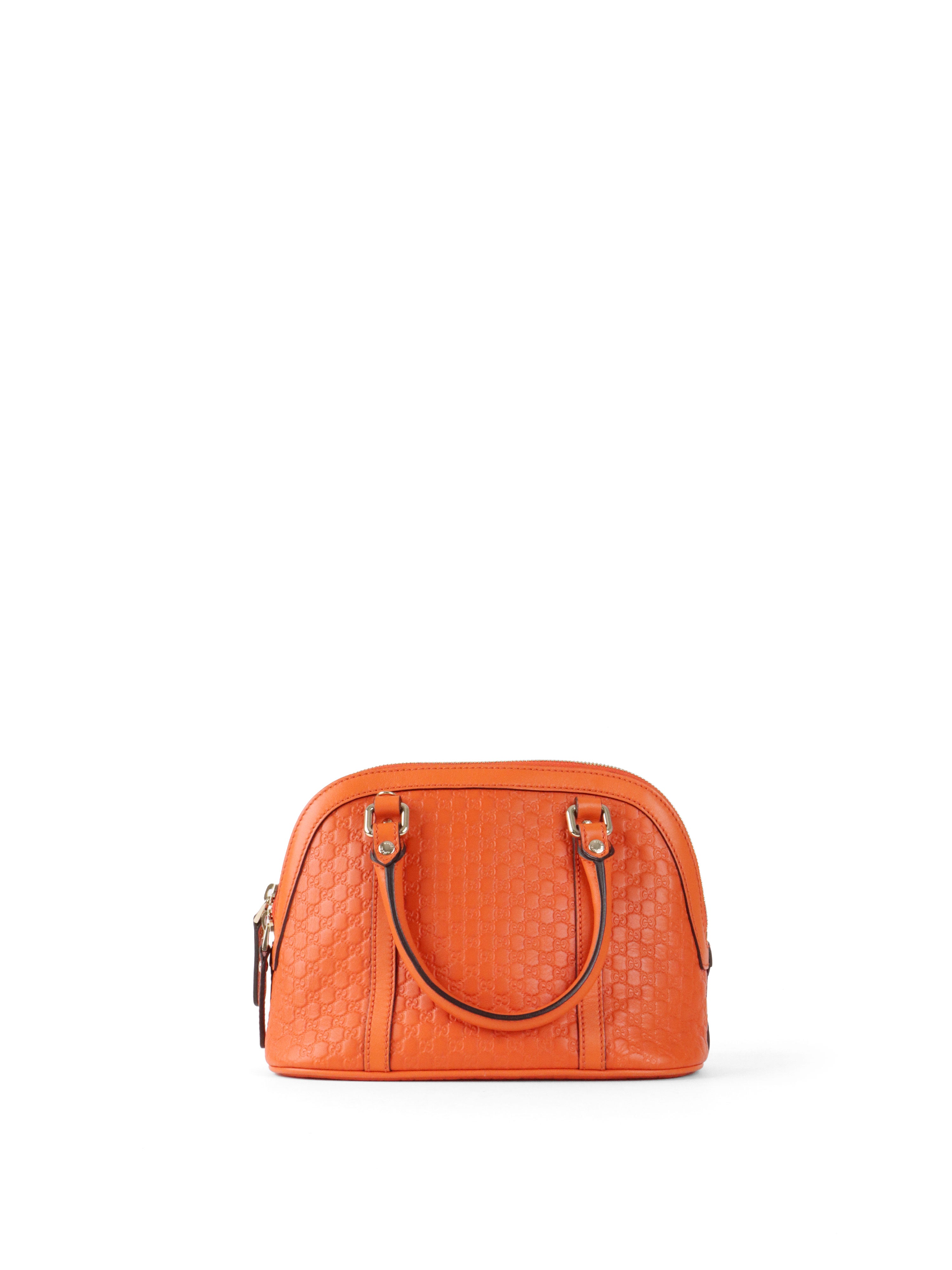 Gucci Orange Mini Microguccissima Dome Satchel Bag