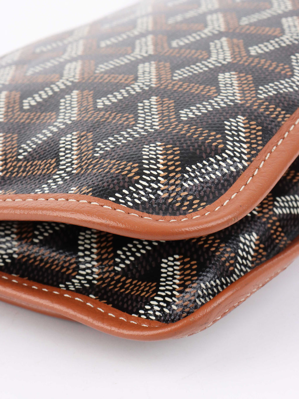 Goyard Black & Tan Plumet Pocket Wallet.
