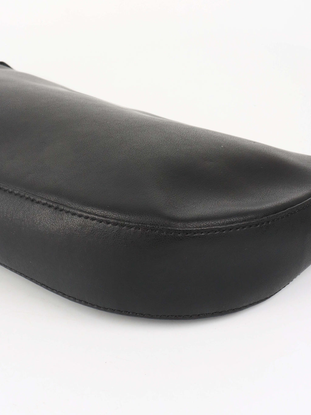 Versace Black Leather Shoulder Bag with Silver Chain.