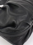 Bvlgari Black Leather Shoulder Bag with Handles.