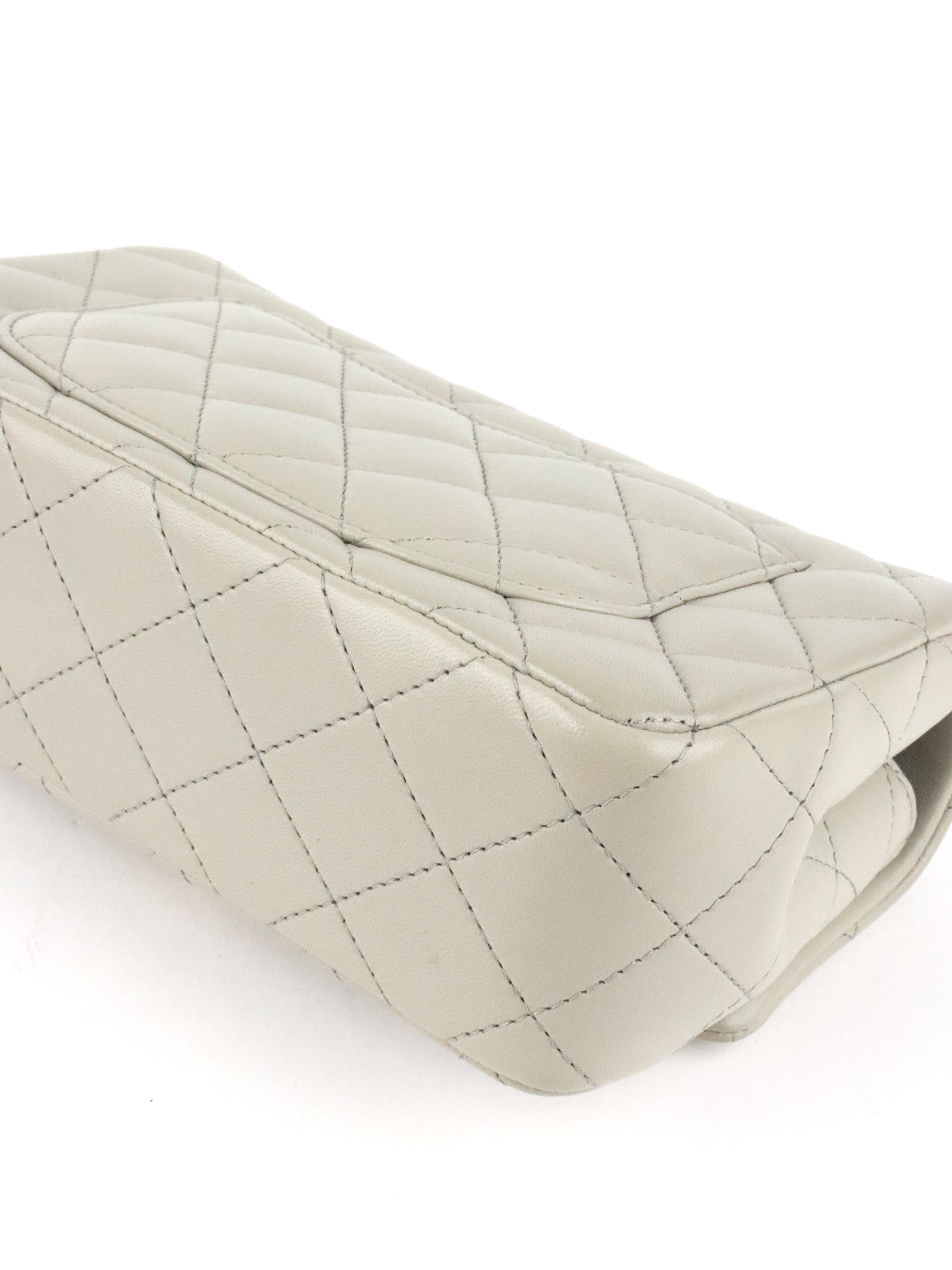 Chanel Light Grey Mini Classic Flap Bag