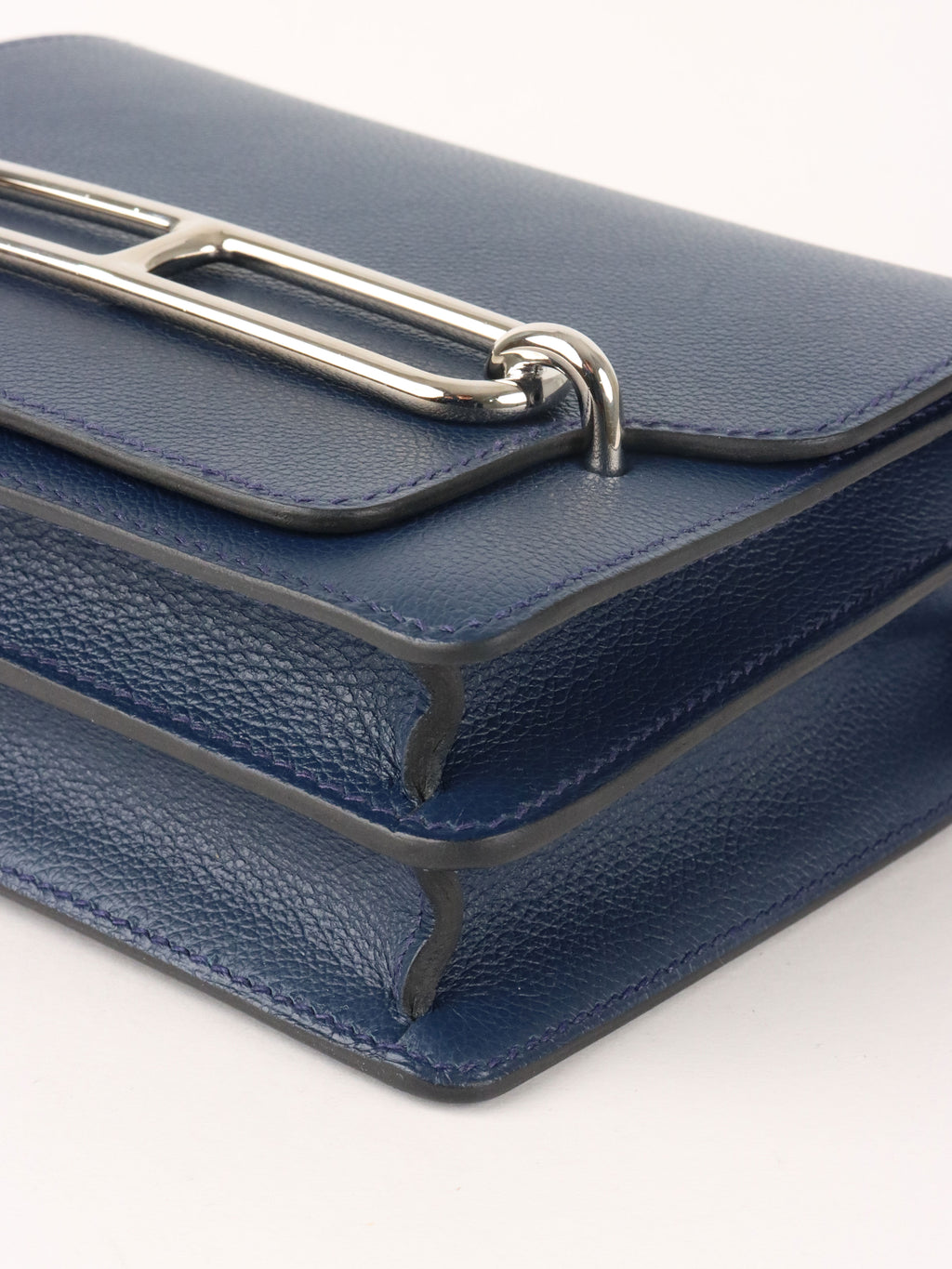 Hermes Mini Roulis 18 7L Bleu De Malte Evercolor Leather Stamp D
