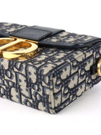 Dior 30 Montaigne Navy Oblique Box Bag