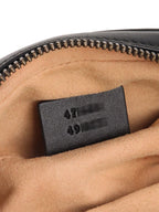 Gucci Black GG Marmont Matelasse Leather Belt Bag.