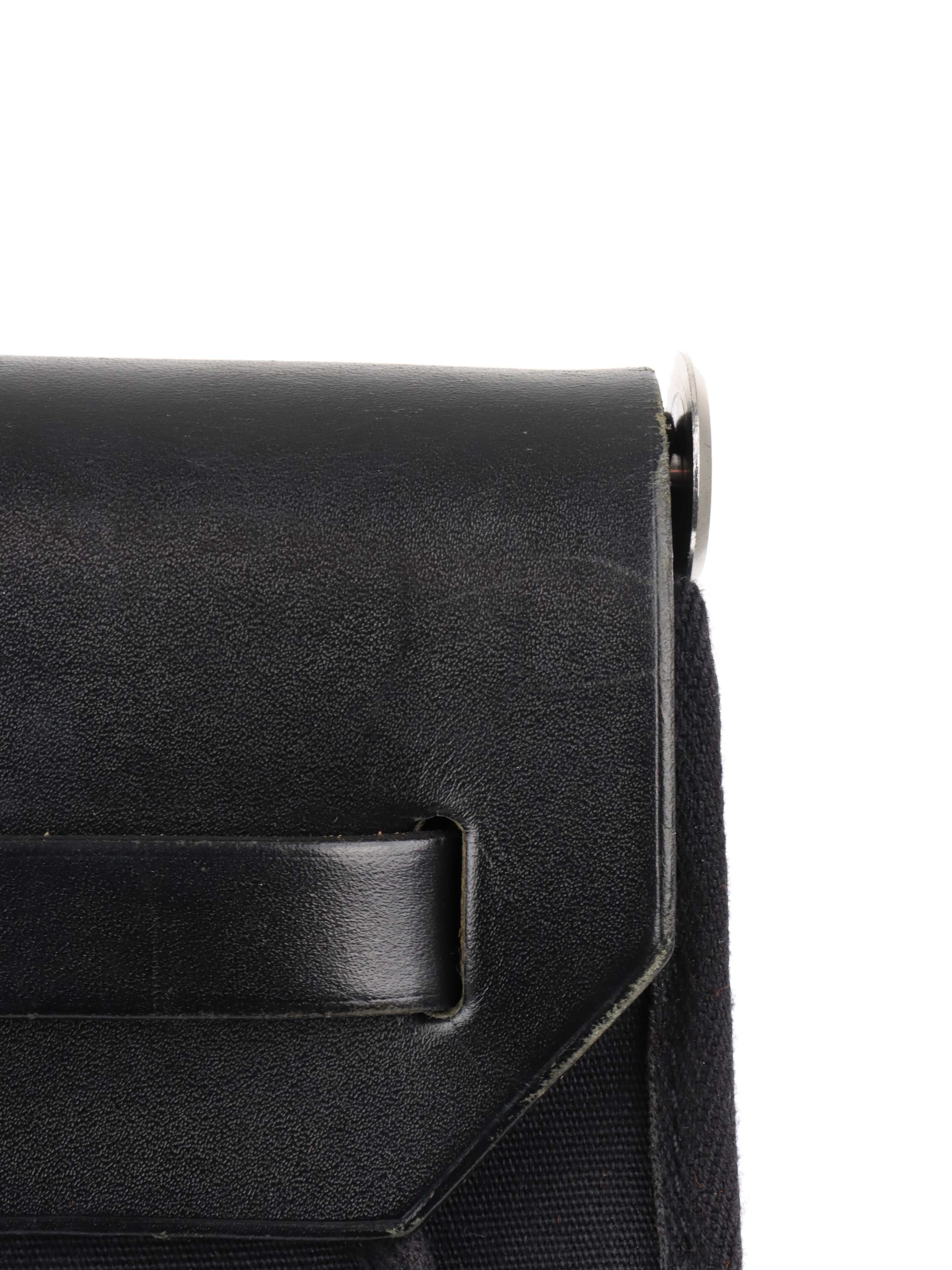 Hermes Vintage Black Herbag Stamp H 2004.