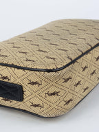 Saint Laurent Monogram All Over Canvas Camera Bag.