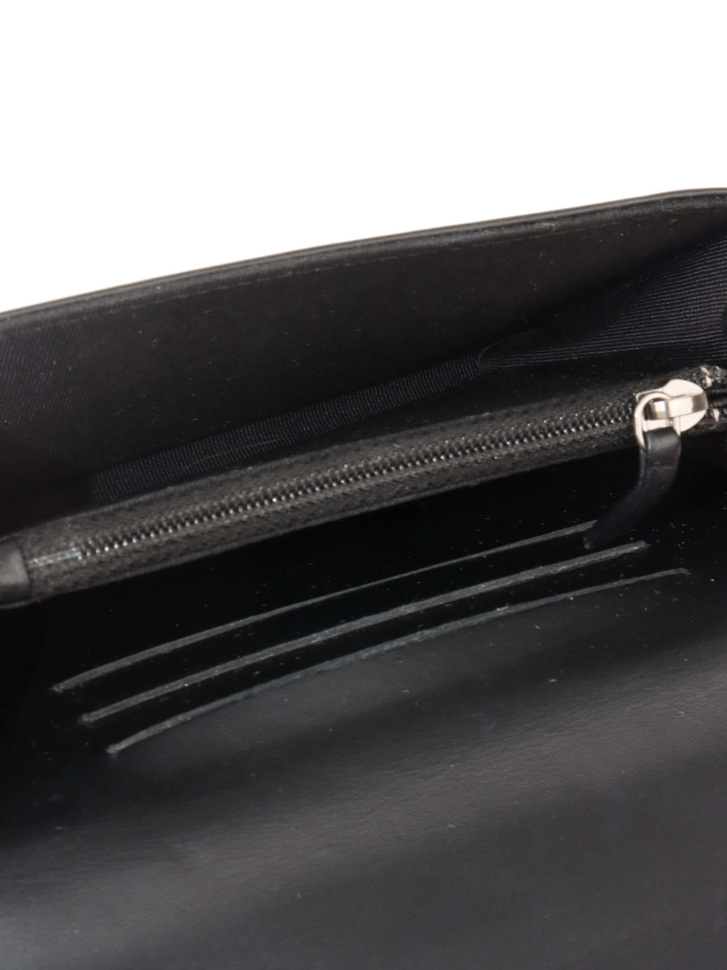 Chanel Black Quilted Patent Leather Flap Wallet