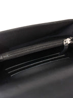 Chanel Black Quilted Patent Leather Flap Wallet