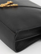 Versace Black Virtus Chain Shoulder Bag.