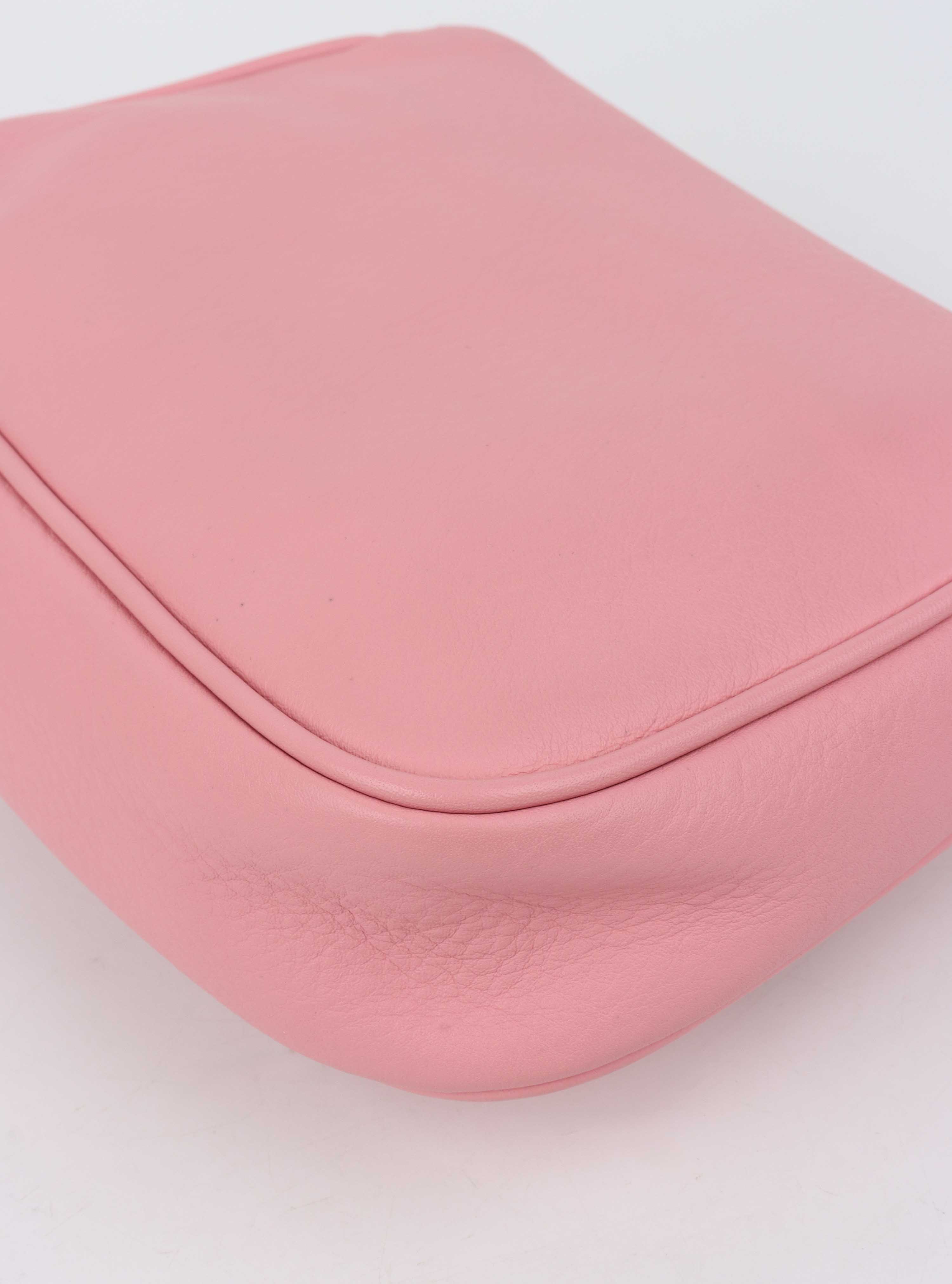 極美品　Fendi Accessory Pouch Pink Bag Fendi Satin Baguette Phone Pouch - Luxe Du Jour