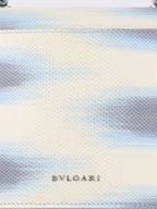 Bvlgari Blue and White Serpenti Forever Leather 2way Bag
