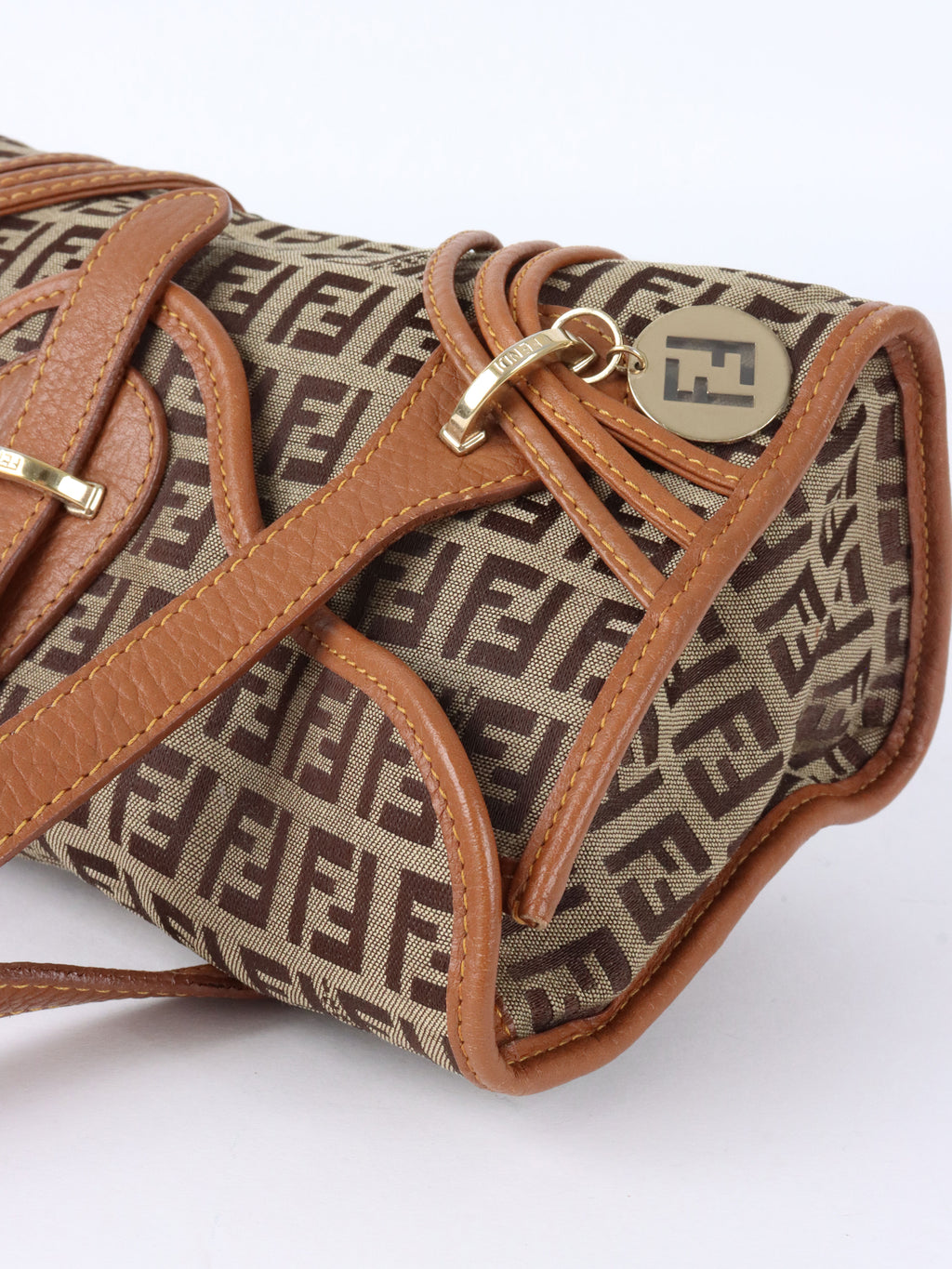 Fendi Zucchino FF Top Handle Bag.