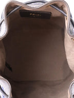 Fendi Mini Navy Fabric Mon Tresor Bucket Bag