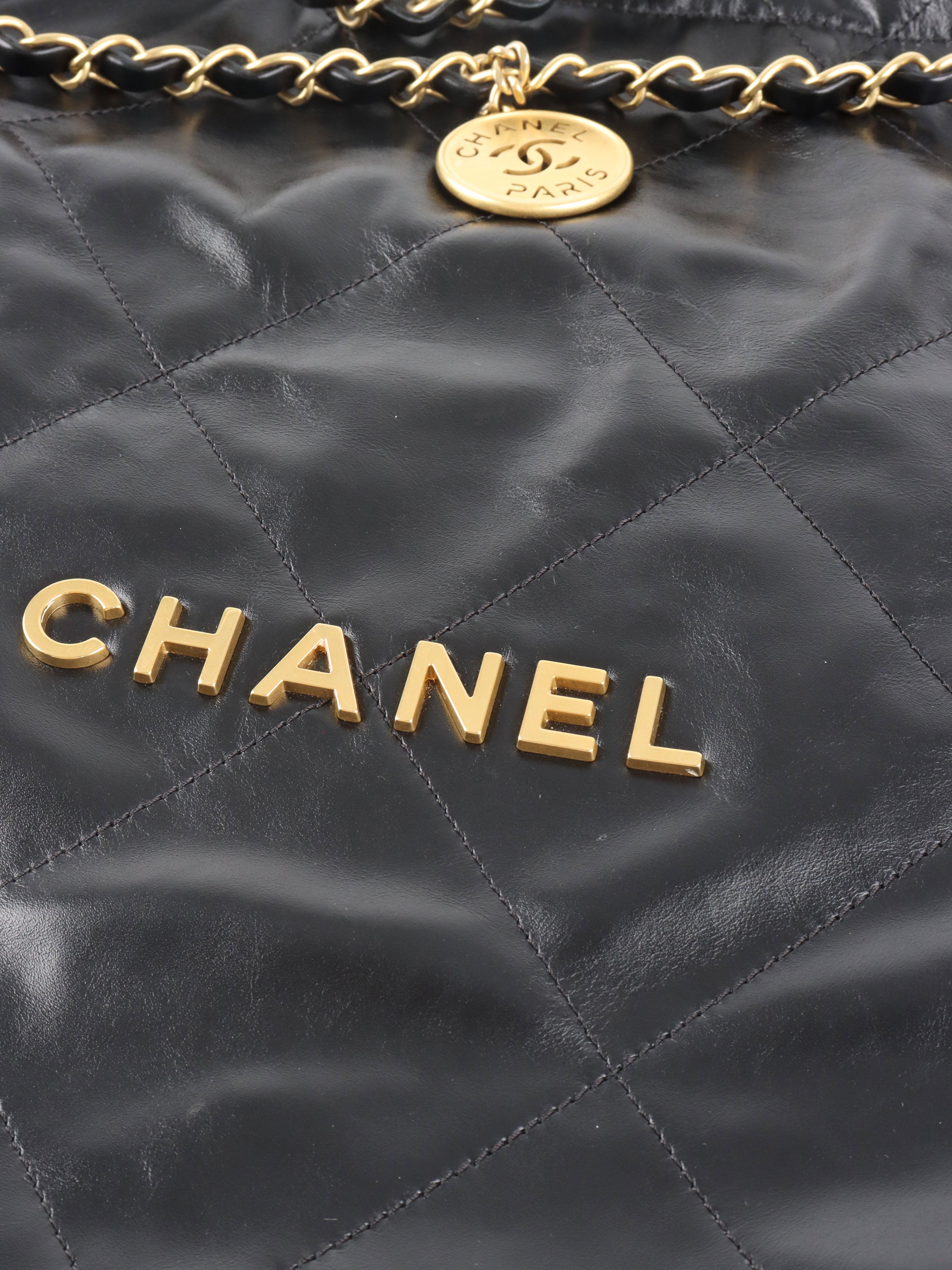 Chanel 22 Medium Black Bag.