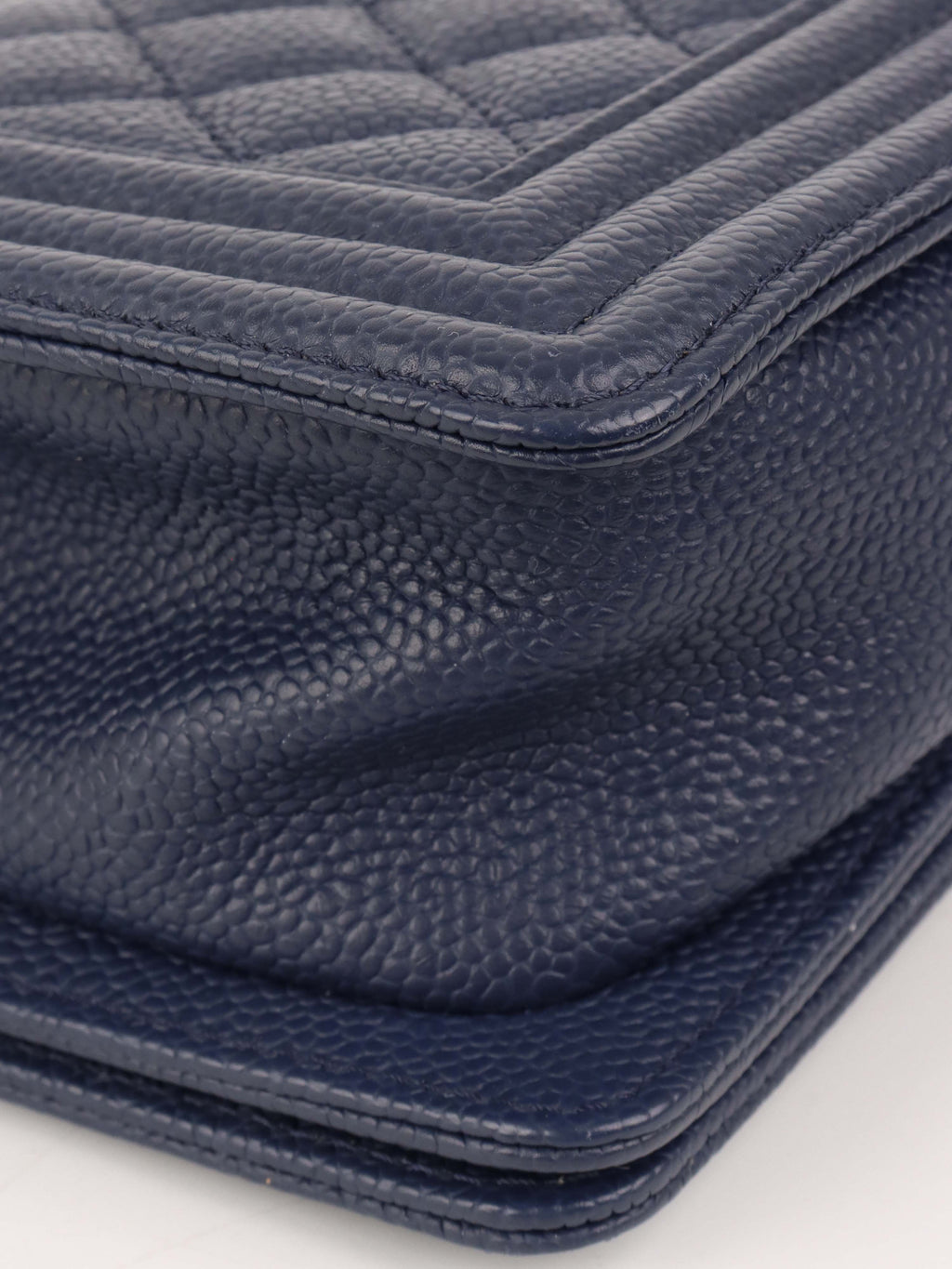 Chanel Small Caviar Navy Boy Bag GHW.