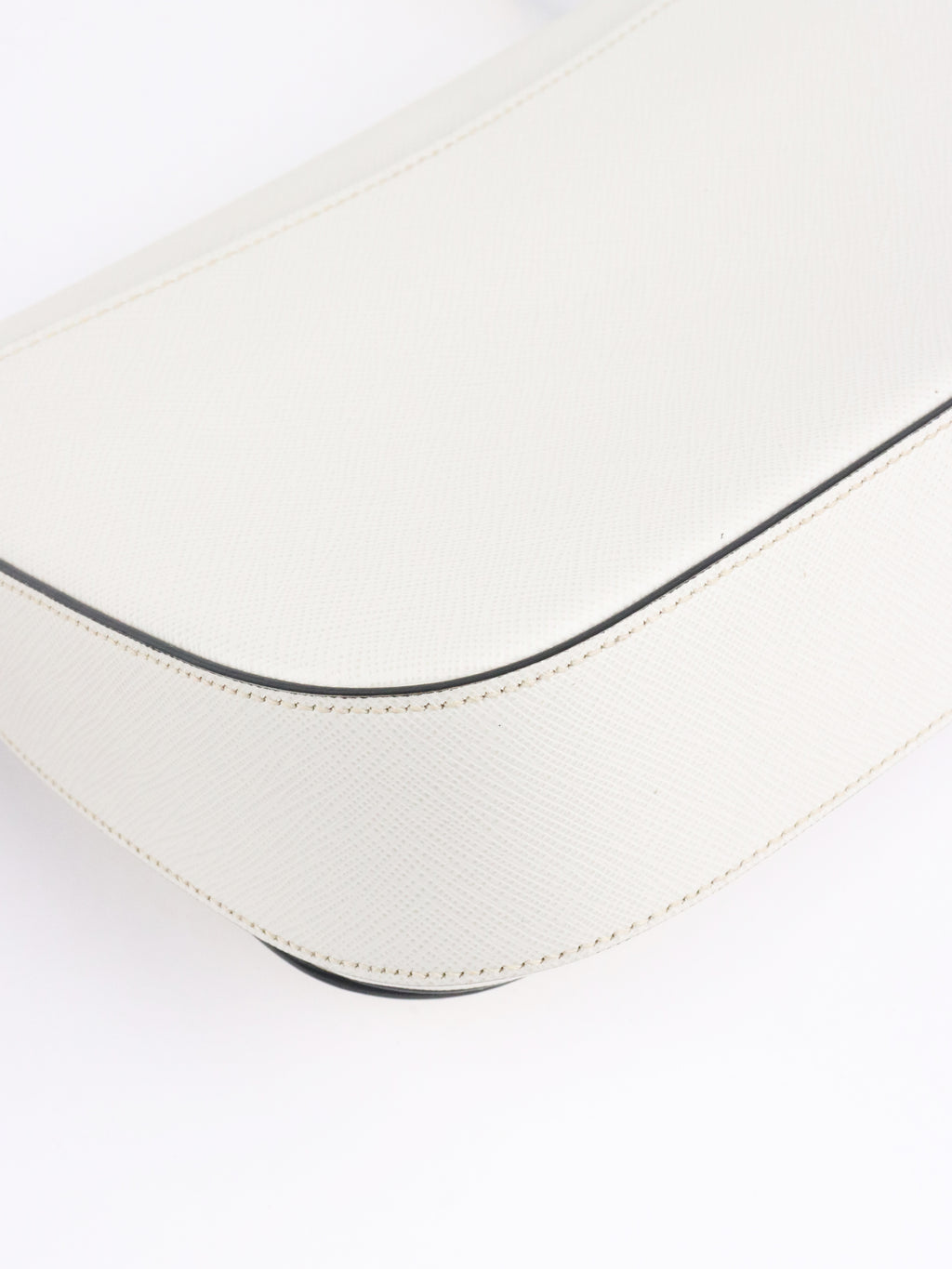 Prada White Saffiano Crossbody Bag