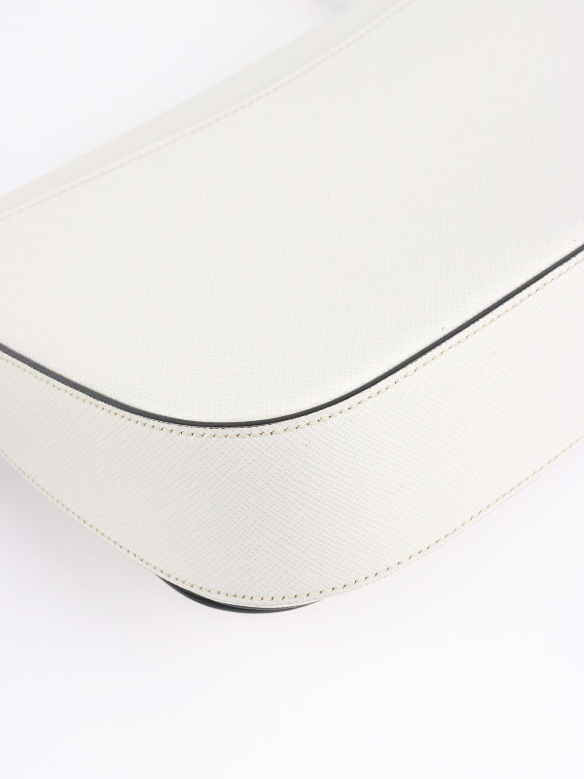 Prada White Saffiano Crossbody Bag