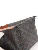 Celine Small Miel Triomphe Canvas Cube Bag