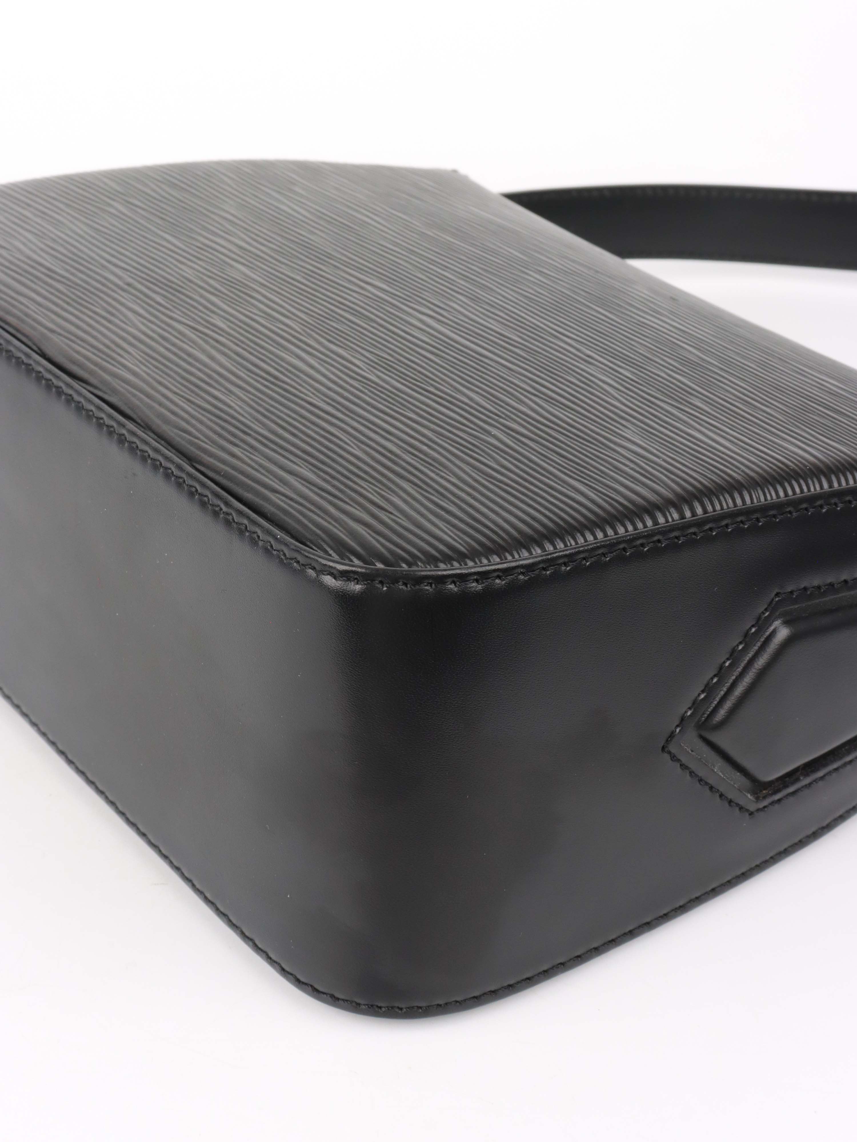 Louis Vuitton Black Bucci Epi Leather Shoulder Bag.