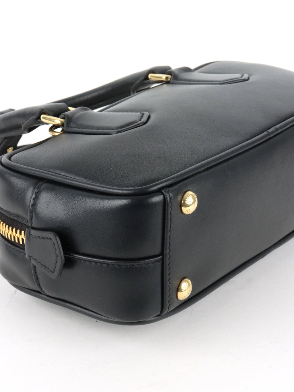 Miu Miu Black Small Arcadie Leather Bag