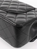 Chanel Black Medium Lambskin Classic Flap SHW.