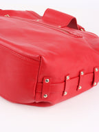 Versace Red Medusa Tag Lock Flap Shoulder Bag