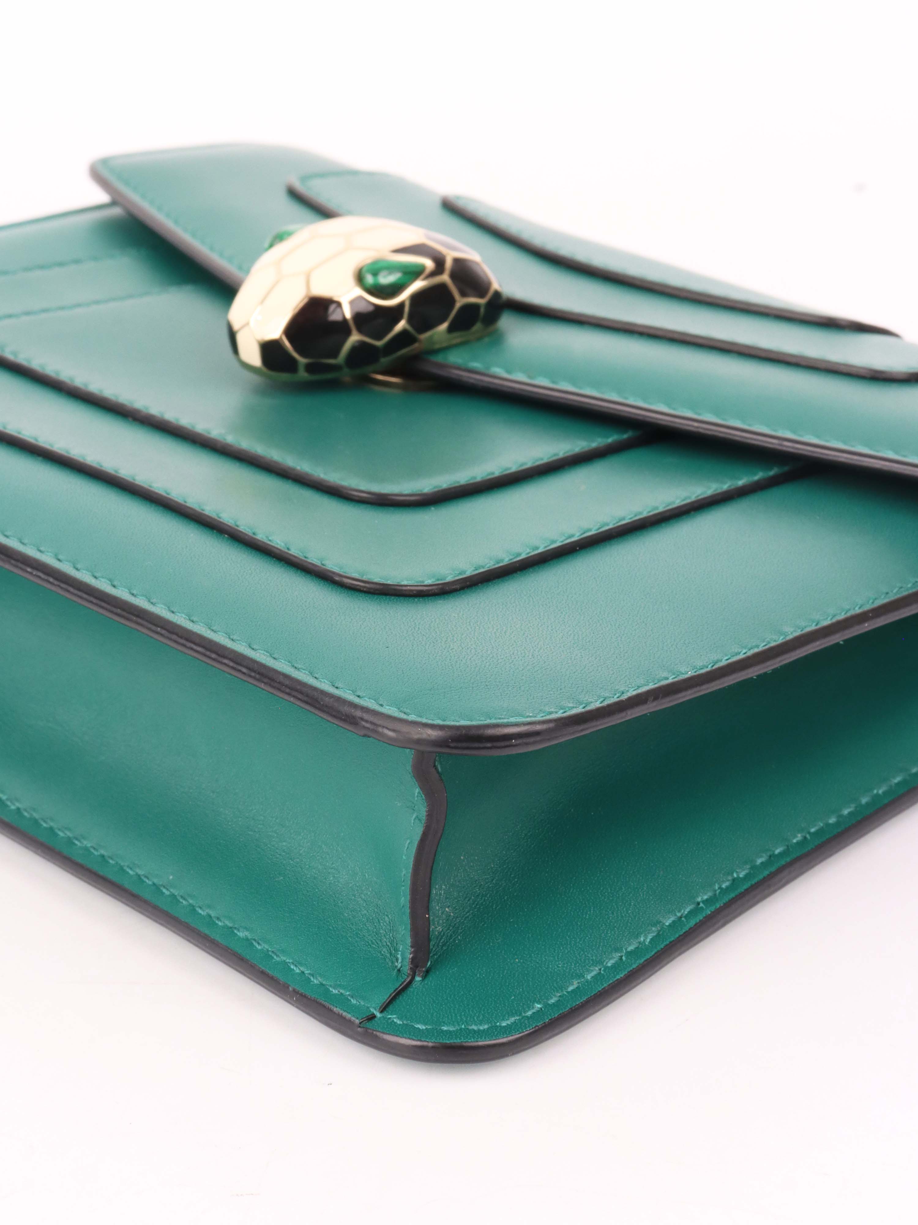 Bvlgari Serpenti Green Forever Chain Bag.