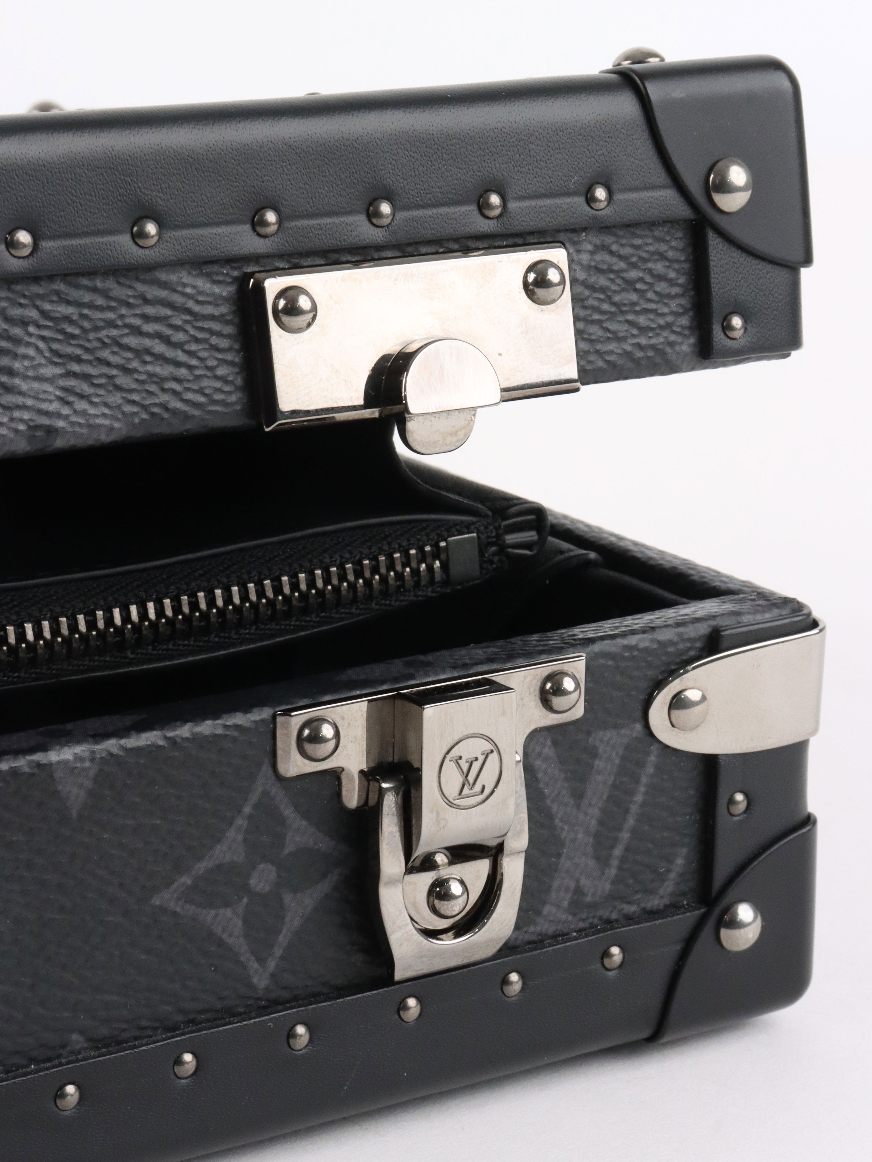 Louis Vuitton Black Monogram Eclipse Clutch Box.