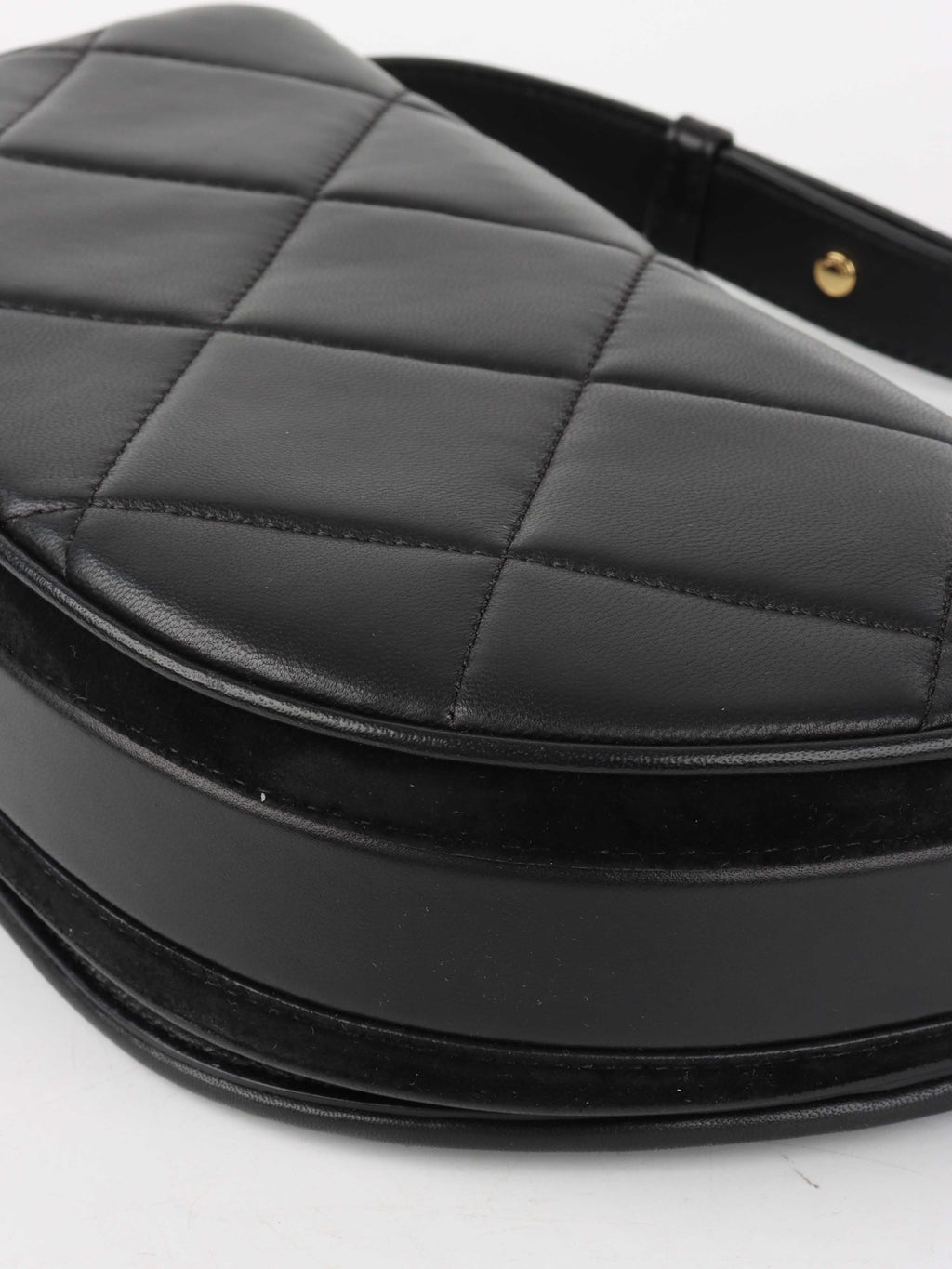 Burberry Small Black Quilted Olympia Shoulder Bag.
