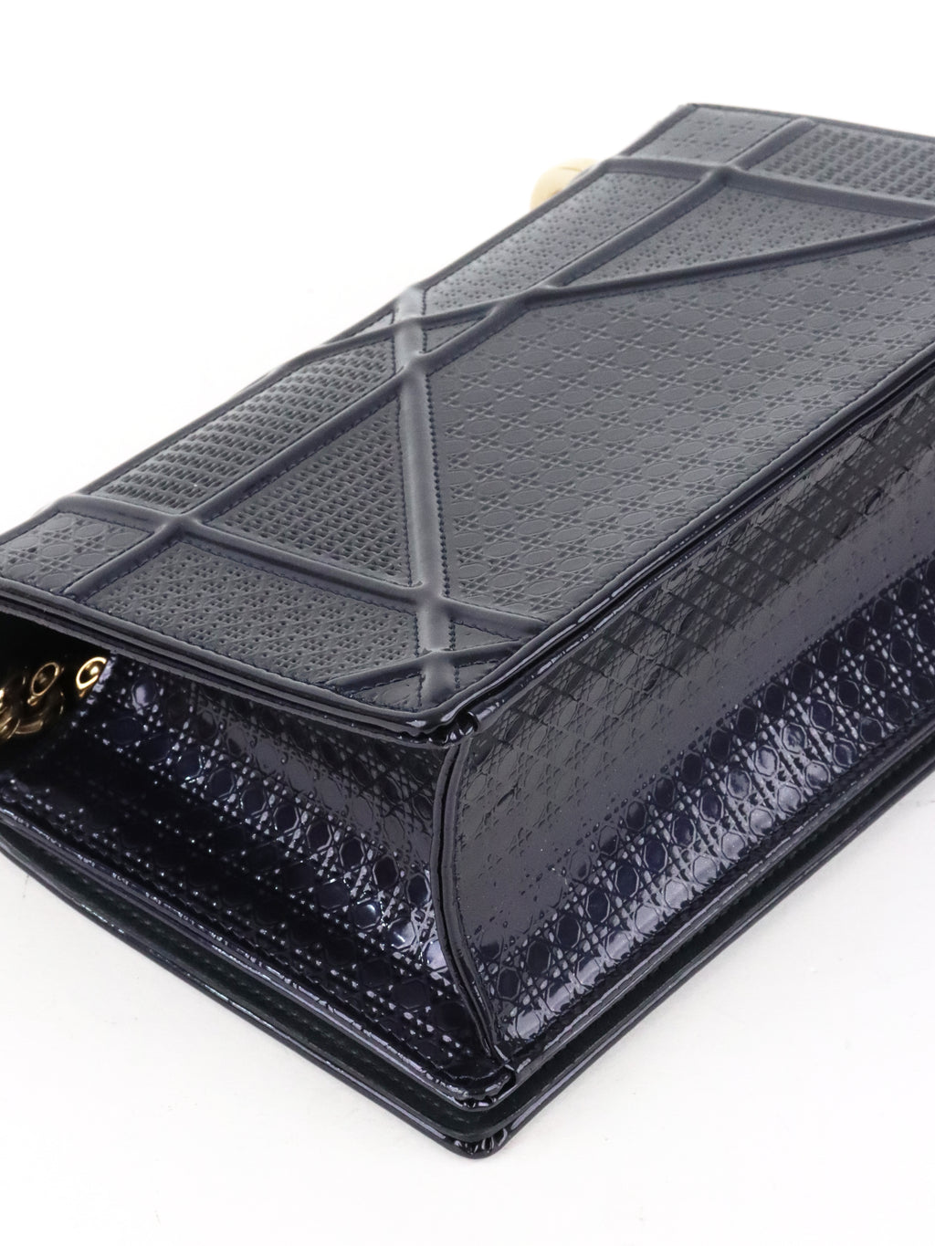 Dior Small Metallic Navy Diorama Bag LGHW