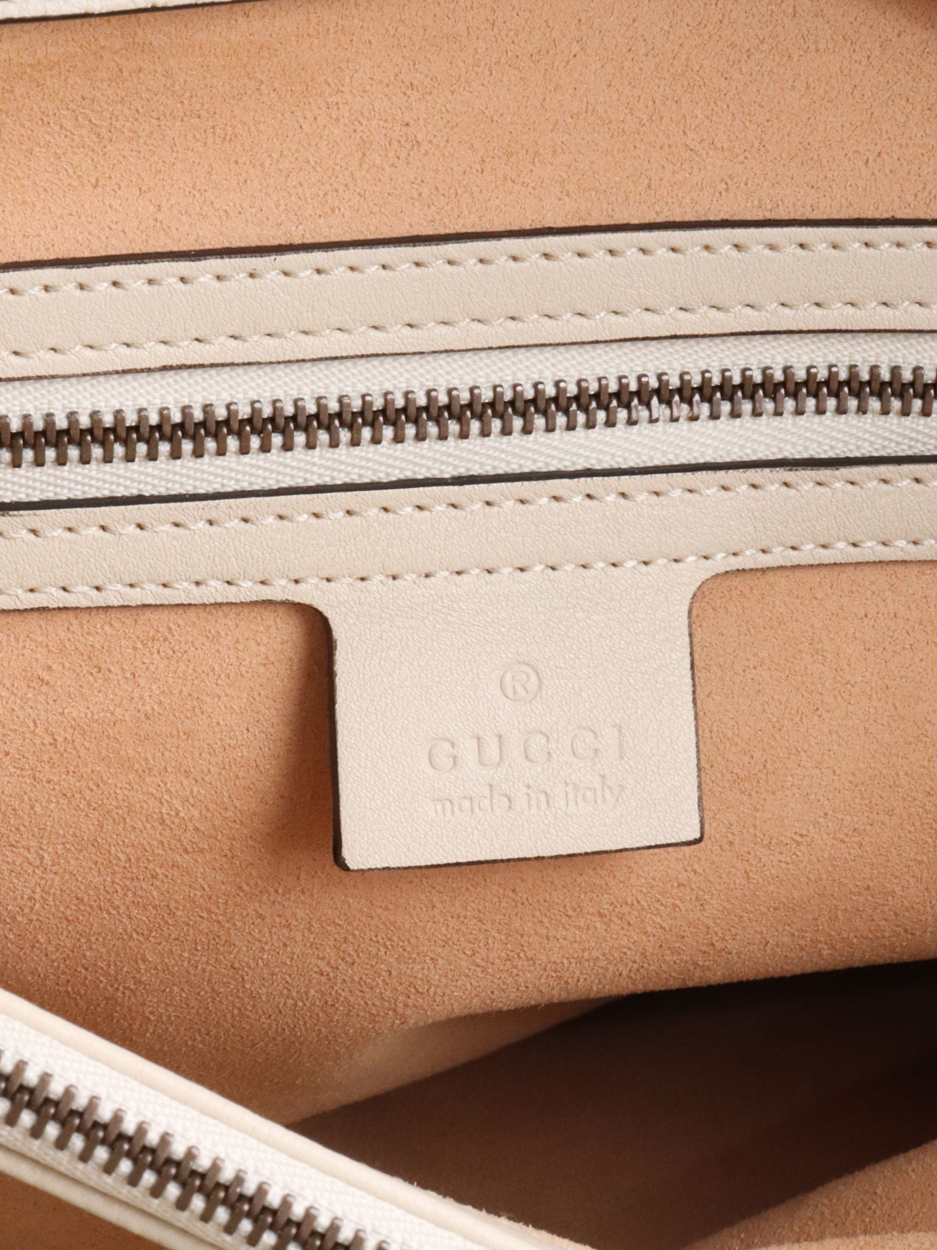 Gucci White Diana Large Tote Bag