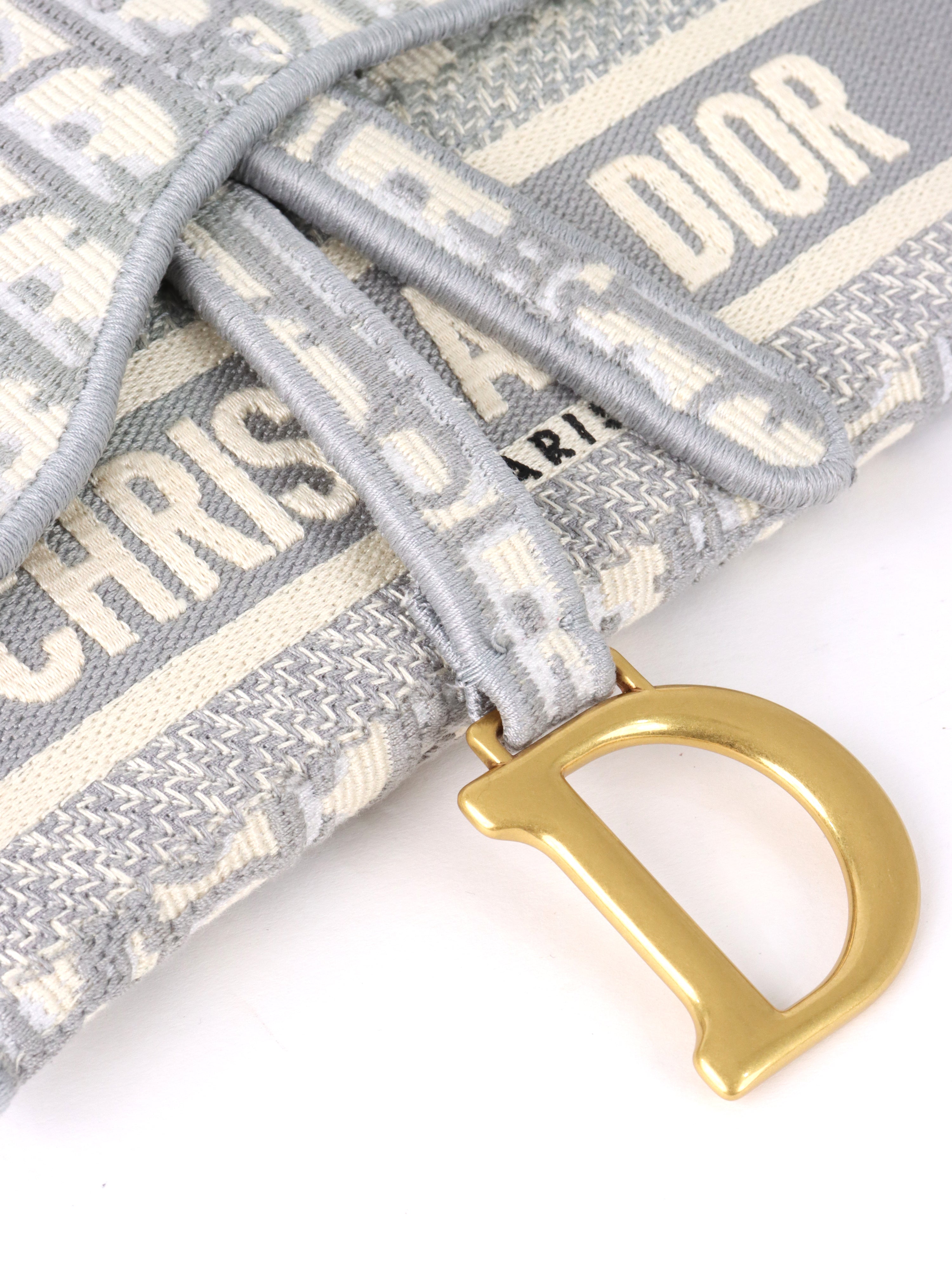 Dior Saddle Grey Belt Pouch.