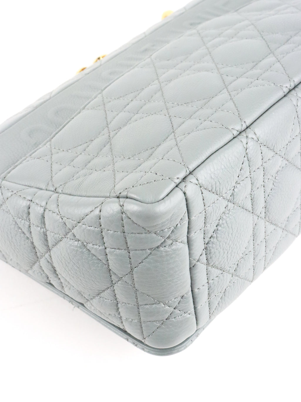 Dior Medium Stone Grey Cannage Caro Bag