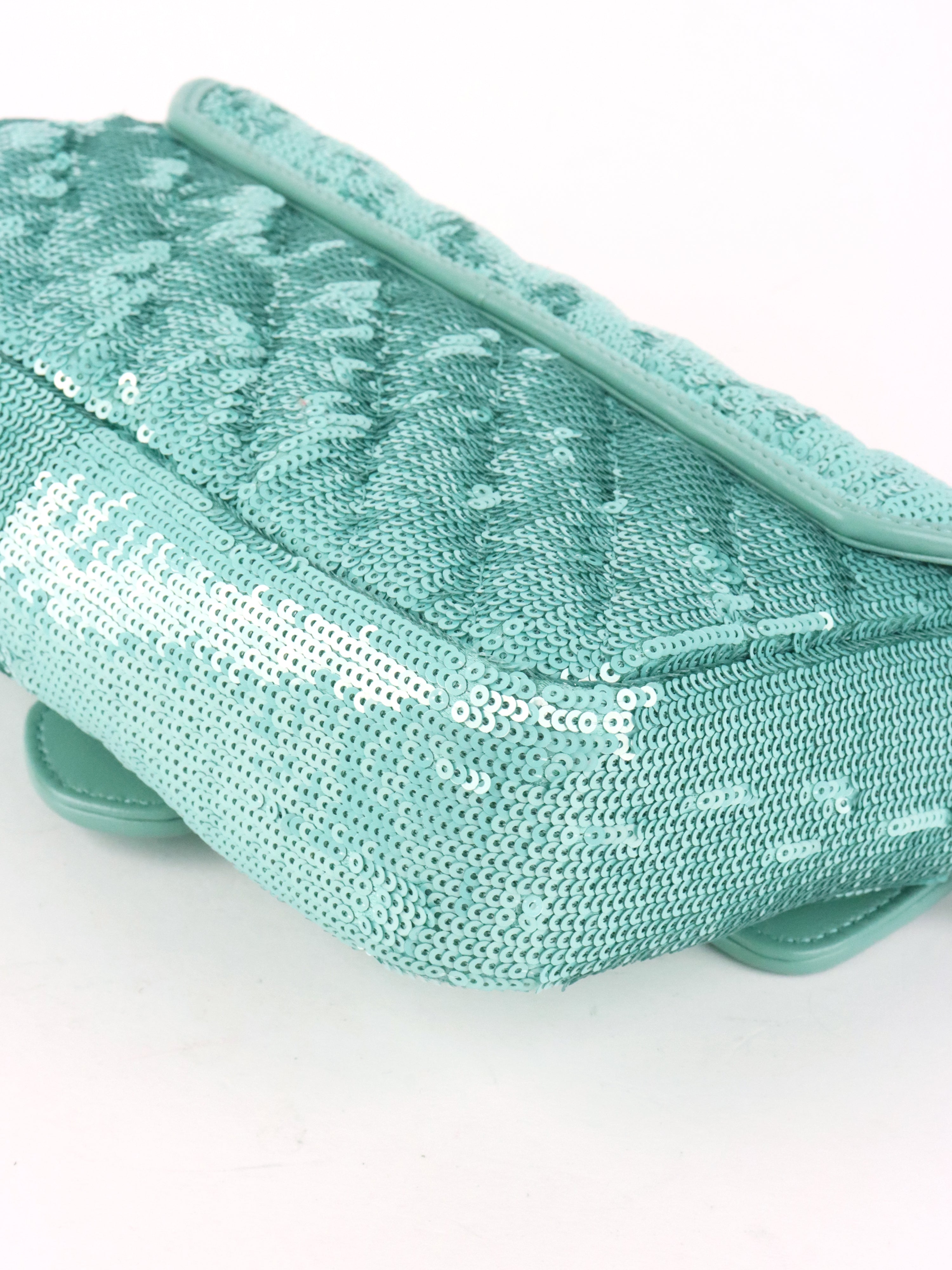 Gucci Mini Marmont Mint Green Sequin Shoulder Bag
