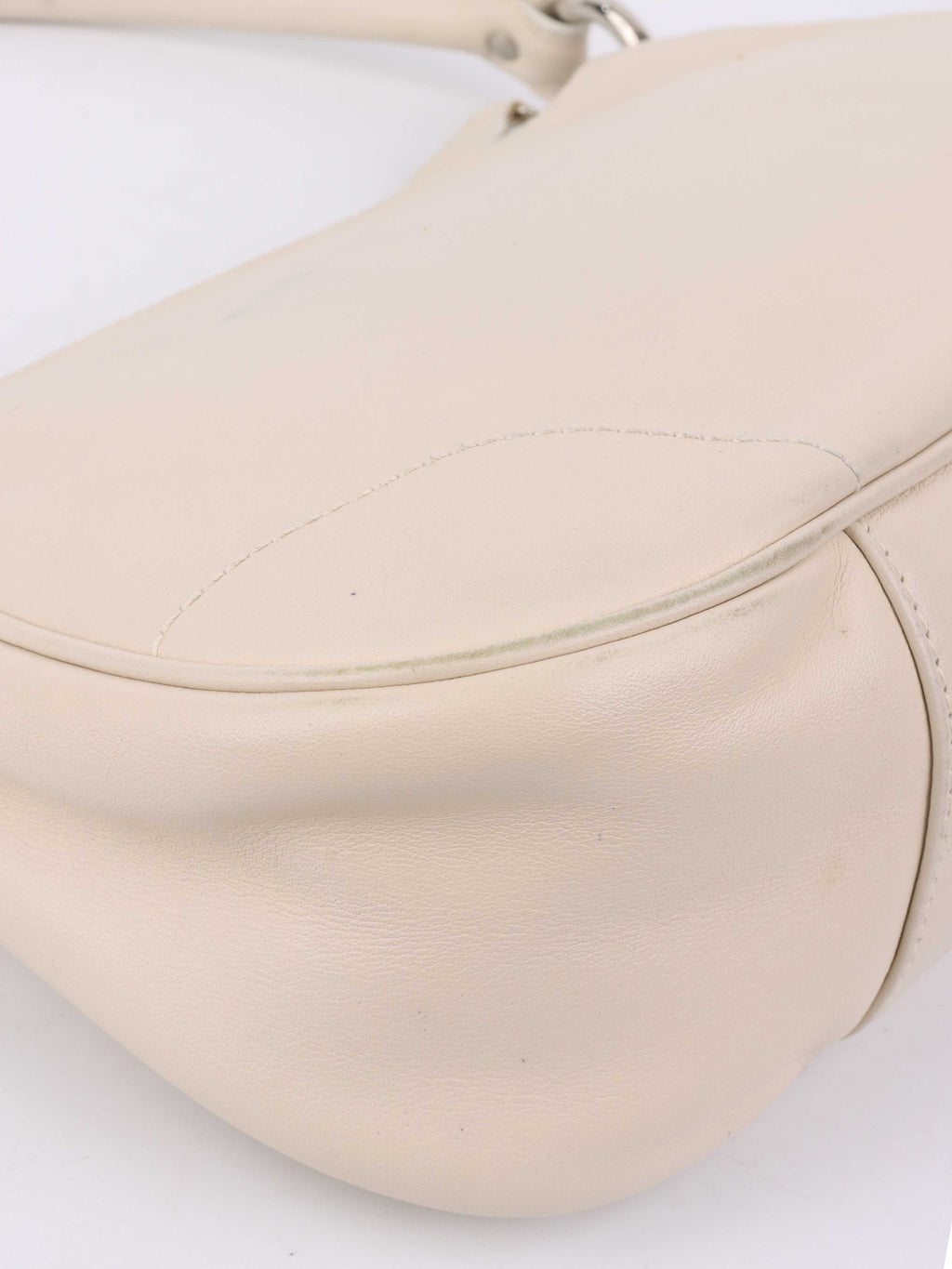 Dior White Leather Shoulder Bag.