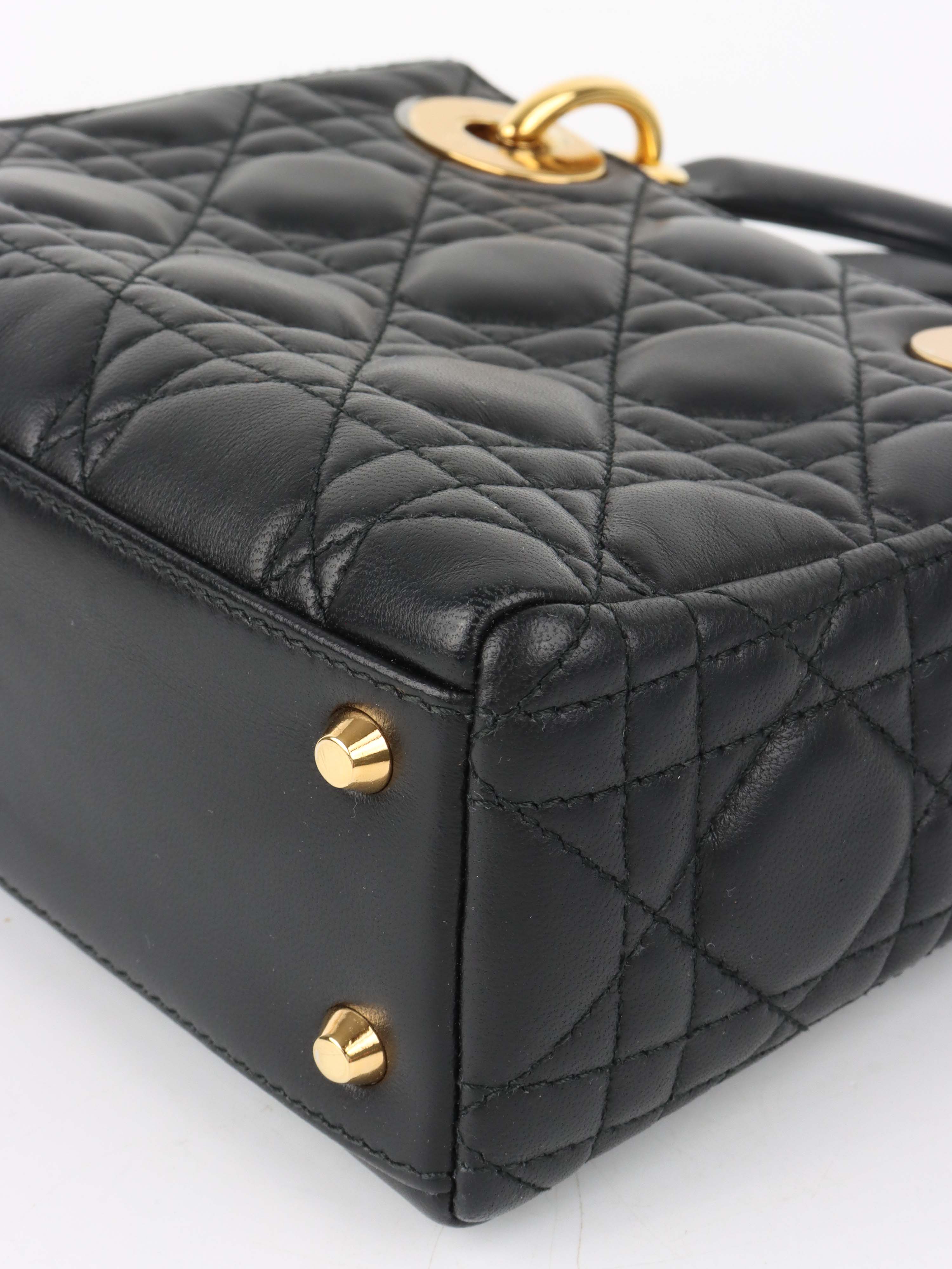 Dior Black Mini Lady Dior Bag.