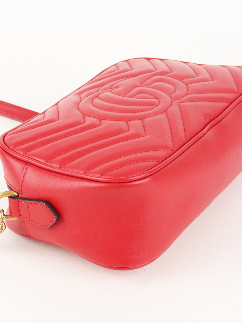Gucci Red GG Marmont Small Camera Bag