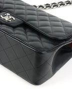 Chanel Black Caviar Jumbo Classic Flap SHW