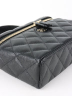 Chanel Black Caviar Classic Vanity With Chain