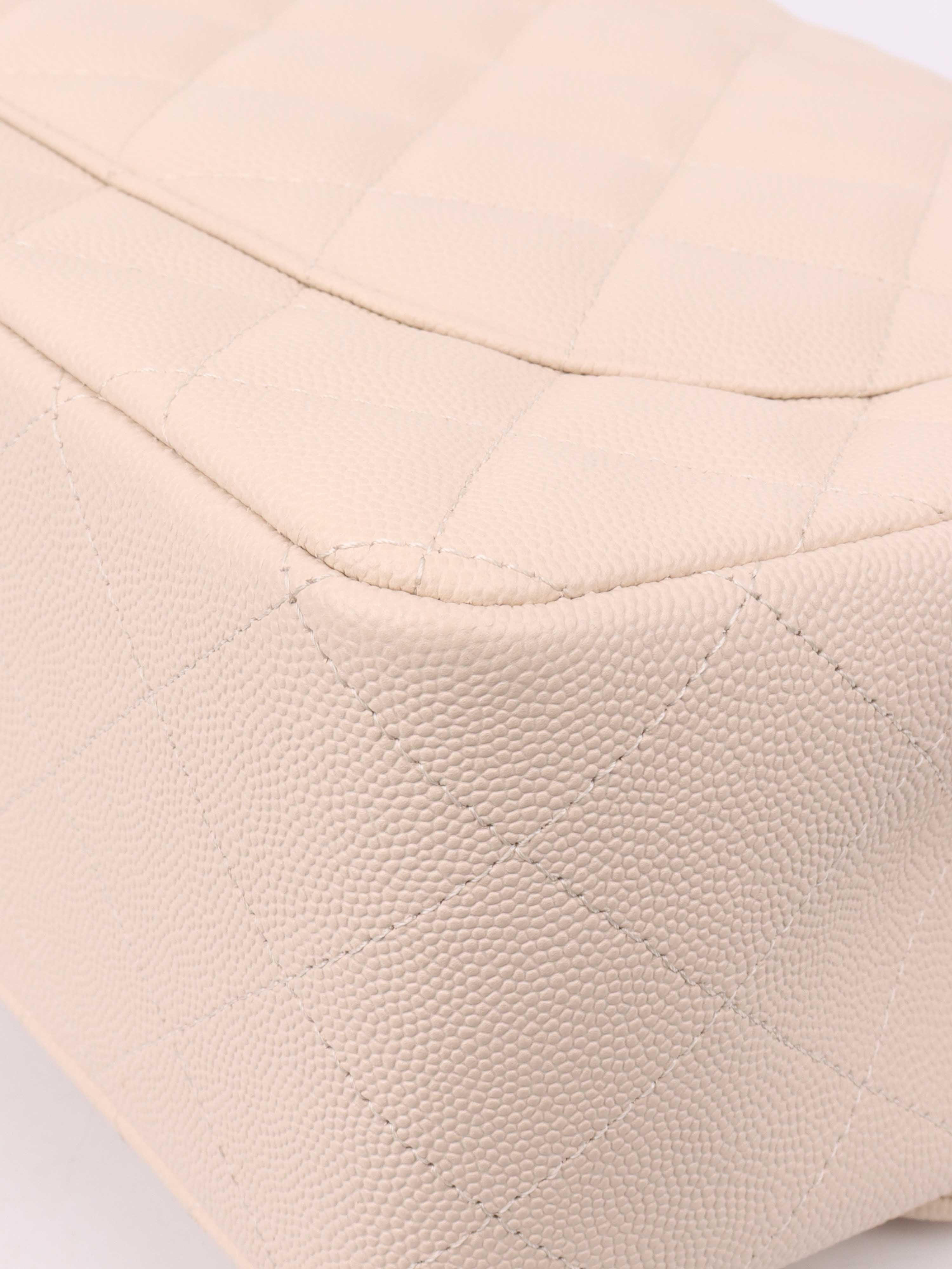 Chanel Jumbo Ivory Caviar Classic Flap.