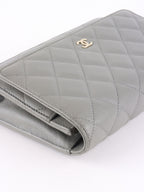 Chanel Grey Caviar Wallet on Chain LGHW