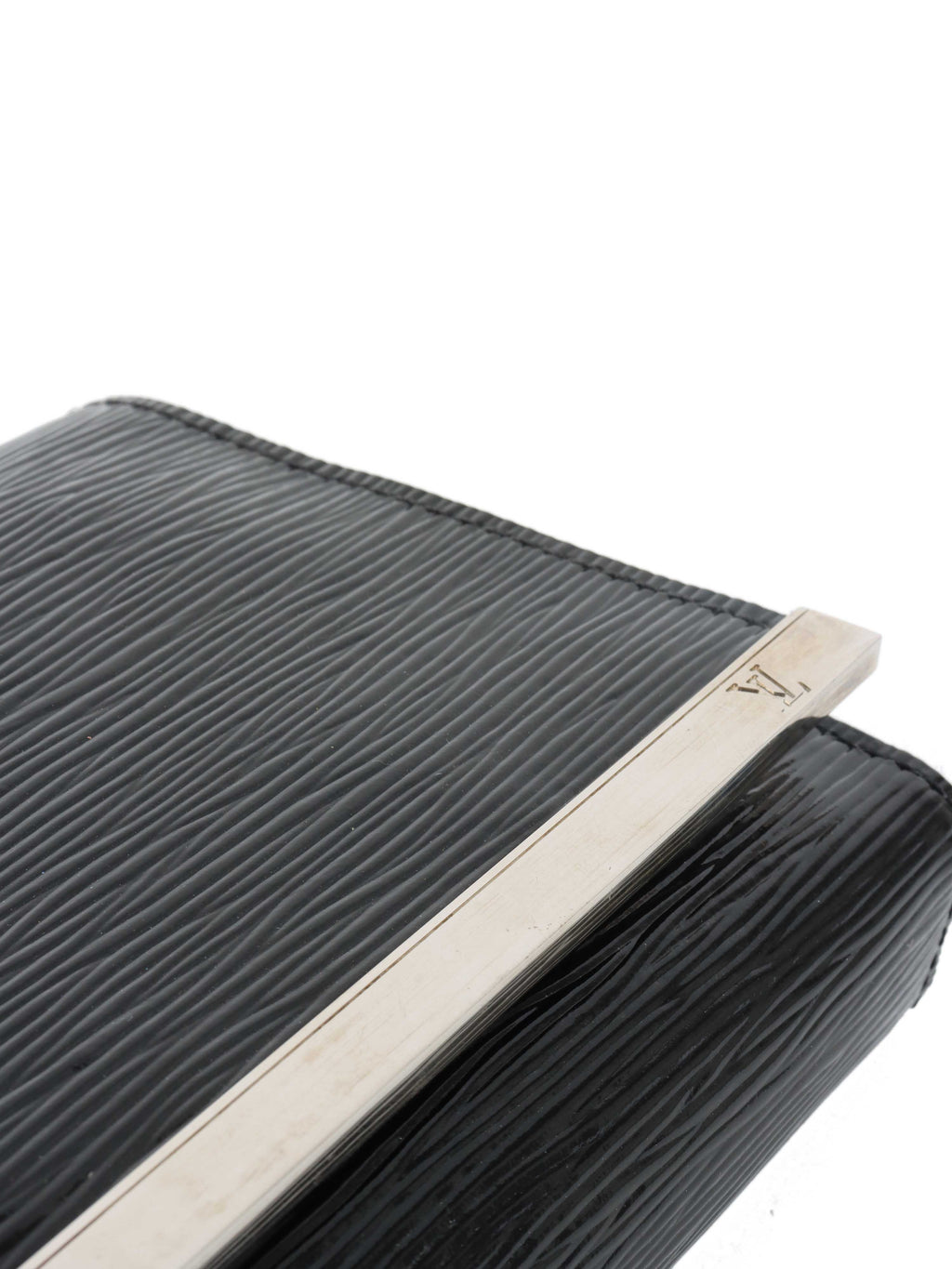 Louis Vuitton Black Patent Epi Clutch with Shoulder Strap.