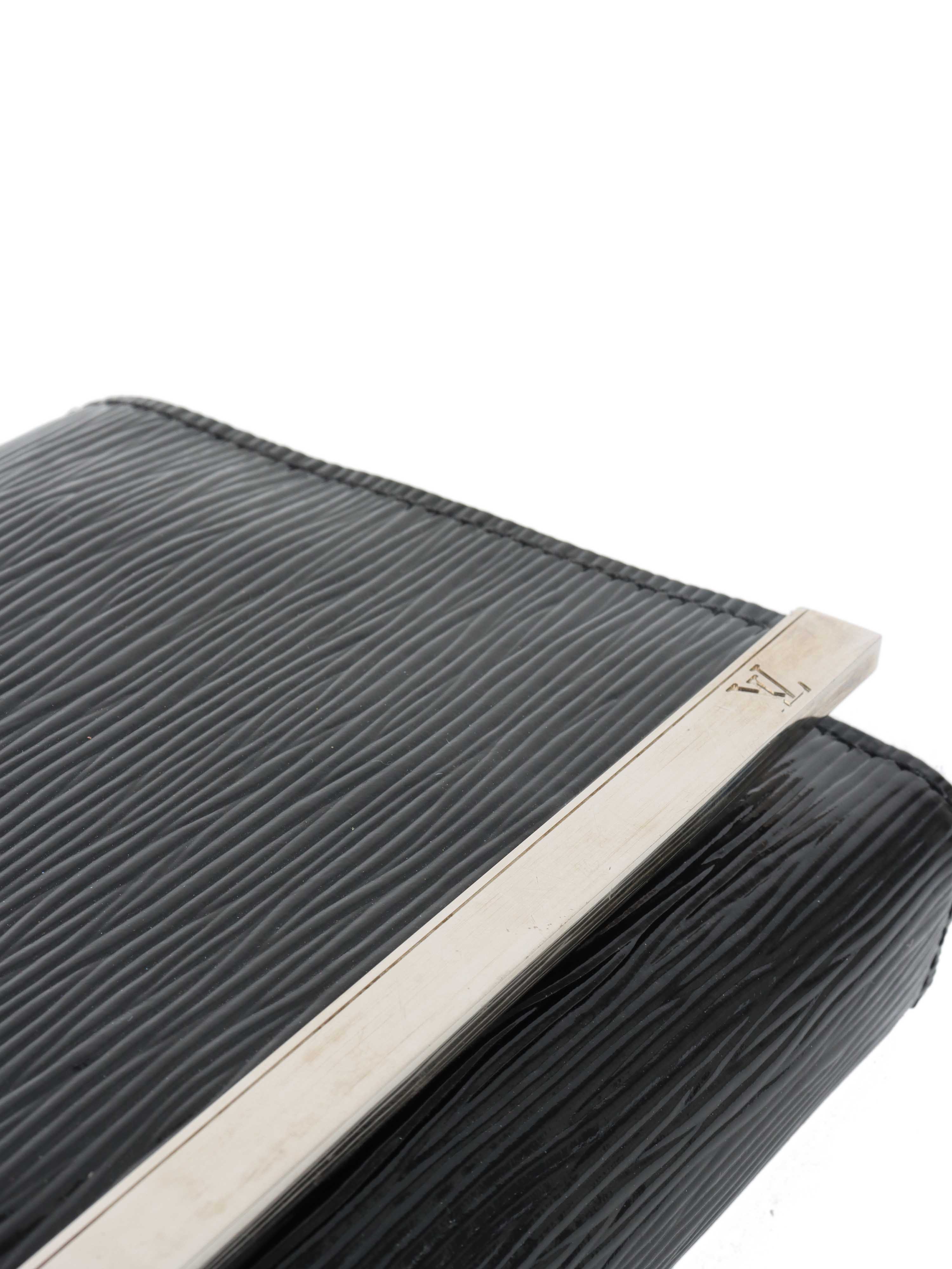 Louis Vuitton Black Patent Epi Clutch with Shoulder Strap.