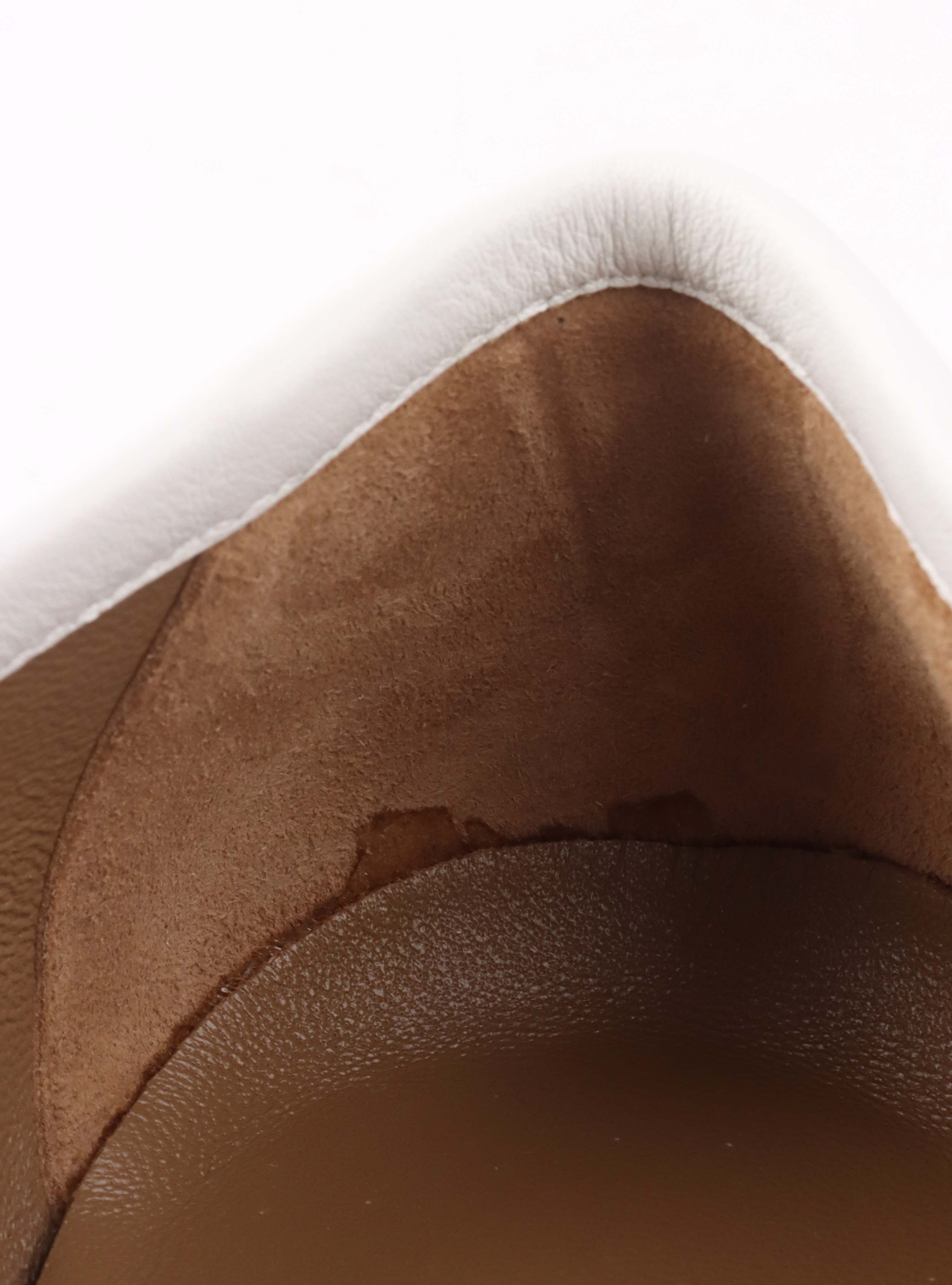 Hermes White Royal Loafer