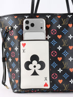 Louis Vuitton Black Multicolour Game On Neverfull MM Tote Bag